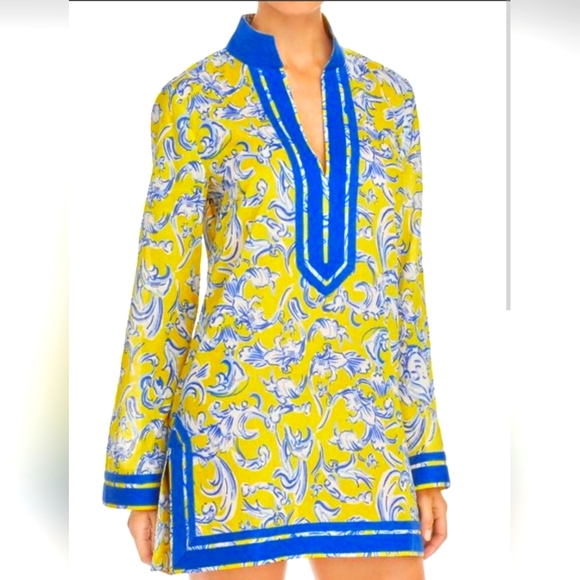 Tory Burch Dresses & Skirts - Tory Burch Yellow and Blue Tunic